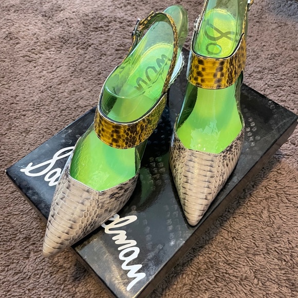 Sam Edelman python-embossed kitten heels - Picture 4 of 5